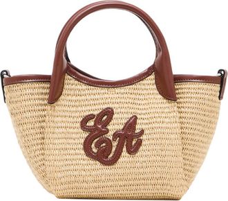 Emporio Armani Natural/Brown Logo Small Tote