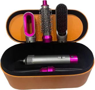 Trade Shop Trade Shop Traesio - Asciugacapelli 5 In 1 Set Spazzole Capelli Pettine Ad Aria Calda Arricciacapelli