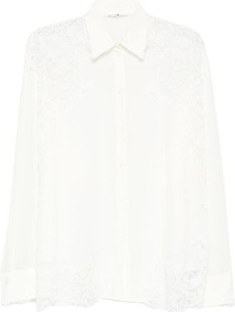 Ermanno Scervino Womens Shirt With Lace Trim