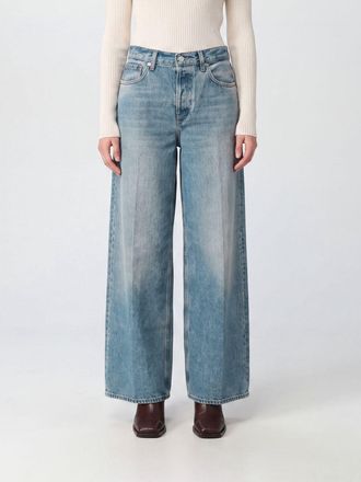 Haikure Jeans Bethany wide leg a vita media in denim di cotone
