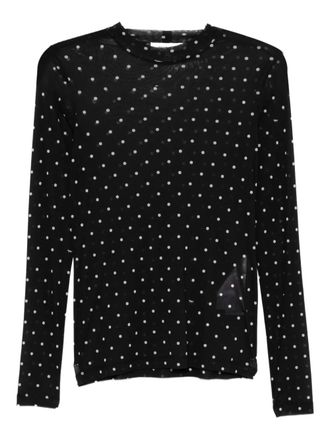 Maison Kitsun&eacute; Top a pois - Nero
