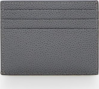 Thom Browne Portacarte Grigio In Pelle - Thom Browne