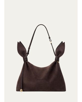 Loewe Scarf Medium Suede Shoulder Bag