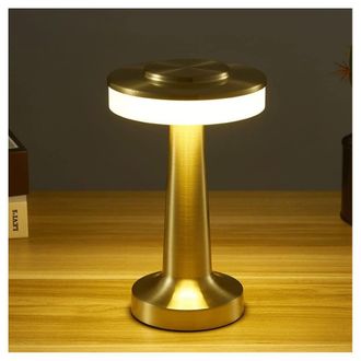 Trade Shop Trade Shop Traesio - Trade Shop - Lampada Por Tavolo Effetto Oro Ricaricabile Usb Lume Luce Calda Para Local Bar