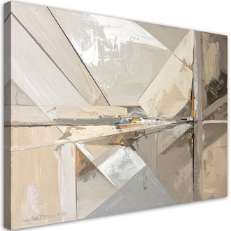 Feeby Cuadro En Lienzo, Abstracci&oacute;n En Tonos Beige, 120x80