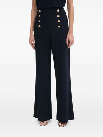 Joseph Ribkoff button-embellishment trousers - Blue