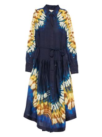 Alemais Abito lungo con fantasia tie dye - Blu