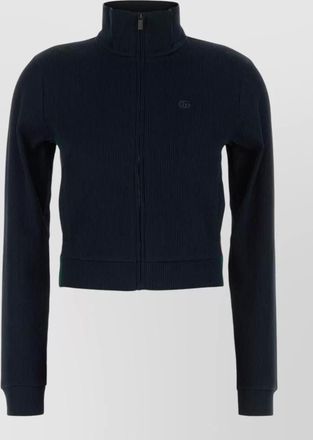 Gucci ribbed high-neck cropped jacket
