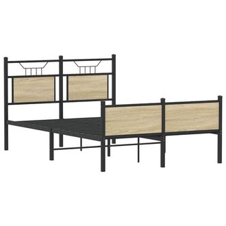 Berkfield Home Durable Bed Frame Frame Sonoma Oak 120x190 cm Small Double Wood in Light Oak