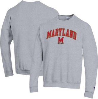 Champion Mens Champion Heather Gray Maryland Terrapins Arch Over Logo Pullover Sweatshirt at Nordstrom, Size Xx-Large