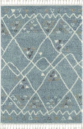 Nazar Rugs Alfombra bereber turquesa 200x290 estilo &eacute;tnico