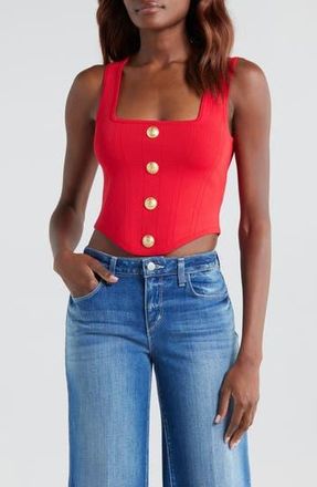 L'agence Saga Square Neck Tank in Scarlet Re at Nordstrom Rack, Size Xx-Large