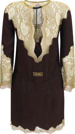 The Attico Womens Lace Mini Dress 997 Acetate; Viscose