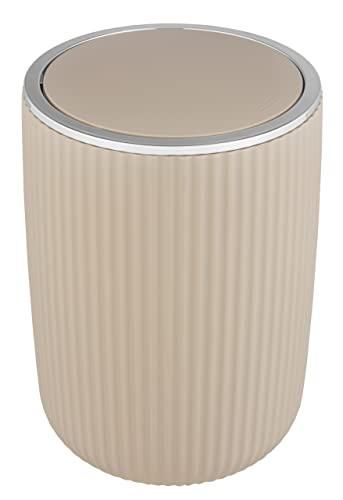 WENKO Poubelle avec couvercle basculant Agropoli L beige 5,5