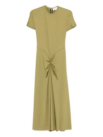 Victoria Beckham Blaire short-sleeve midi dress - Groen