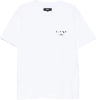 Purple Jersey T-Shirt - Heren - T-shirts - Wit - 2XL - Katoen - Tops