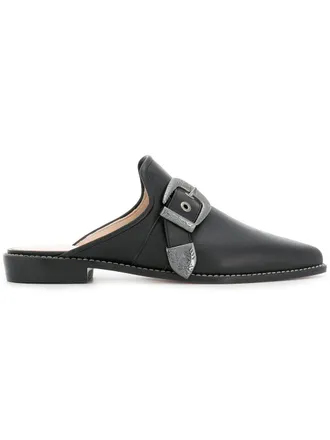 Stuart Weitzman Mules con fibbia - Nero