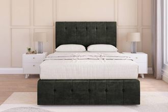 Sloomy Cambridge Dumfries Divan Set 2 Drawers - 54 Headboard-12 Footboard in Dark Grey | Size: King