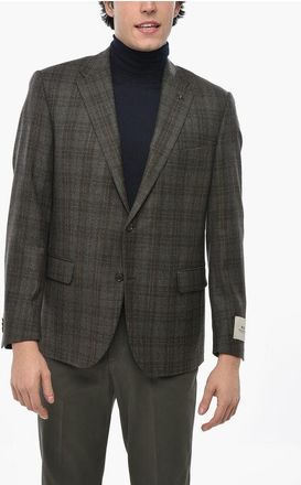 Corneliani CC COLLECTION District Check RIGHT Virgin Wool Blazer size 52