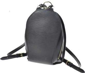 Louis Vuitton Mabillon Epi Leather Black Leather Backpack Bag (Pre-Owned)