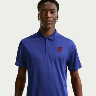 Nike USMNT Victory Nike Mens Dri-FIT Soccer Polo in Blue | IB6220-455