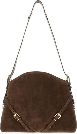 Givenchy Voyou Medium Schoudertas - Dames - Schoudertassen - Bruin - ONE Size - Su&egrave;de - Tassen
