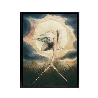 Artery8 Ancient of Days Setting Compass to Earth Blake Framed Canvas Wall Art | Size: W24 x H32