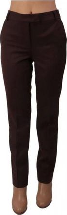 Marella Motrice Broek - Dames - Slim Fit Broeken - Bruin - L - Wol - Broeken