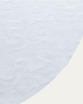 SFERRA Acanthus Jacquard Round Tablecloth, 104 Dia