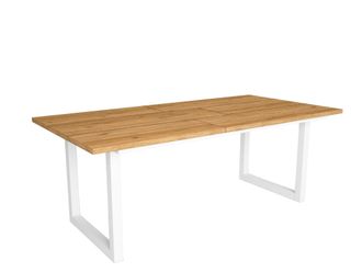 Skraut Home Skraut Home - Mesa De Comedor, 10 Comensales, 200, Robusta Y Estable Gracias A Su Estructura Y Patas Macizas, Ideal Para Reuniones Familiares, Roble, 