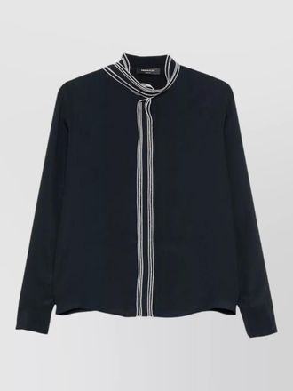 Fabiana Filippi silk blend high neck long sleeve blouse