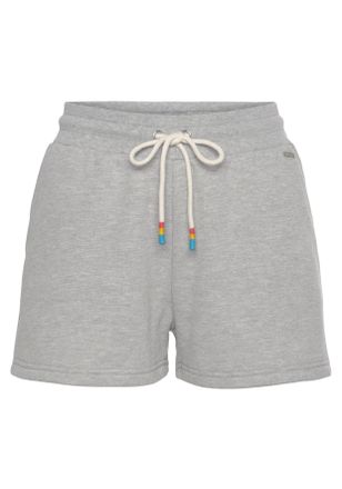 Lascana Relaxshorts LASCANA Pride, Damen, Gr. 36/38, N-Gr, grau (grau, meliert), angeraute Sweatware, Obermaterial: 60% Baumwolle, 40% Polyester, unifarben, b