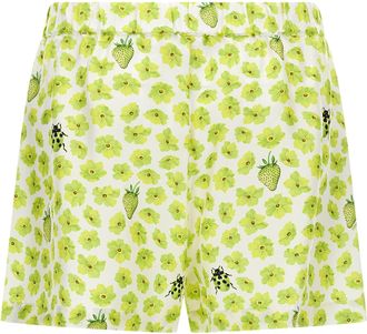 Versace Womens Multicolor Silk Bermuda Shorts