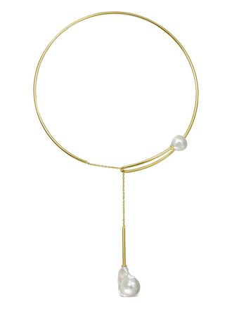 Obsidian Choker con pendente - Oro