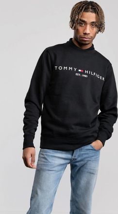 Tommy Hilfiger Mens Tommy Hilfiger Tommy Logo Mens Sweatshirt - Black - Size: 40