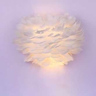 OEM 1 Aplique De Pared Led, Dise&ntilde;o Moderno Tipo Pluma, Bombilla E27 De 12 W Incluida, Luz C&aacute;lida, Para Dormitorio, Sala De Estar, Hotel