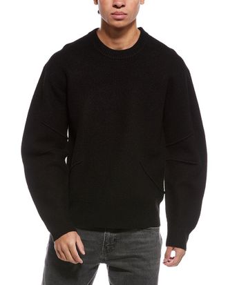 Helmut Lang Boiled Wool Crewneck Sweatshirt