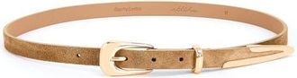 Ettika Liquid Metal Western Buckle Belt in Shiitake And Gold at Nordstrom, Size X-Small