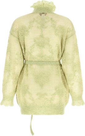 Twin-Set Jacquard Alpaca-Blend Sweater - sage green
