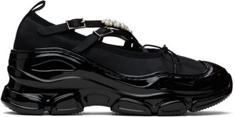 【Simone Rocha】シルバー Classic Pleated バレエシューズ Classic pleated metallic leather ballet flats in silver