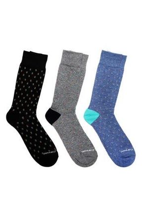 Unsimply Stitched Assorted 3-Pack of Crew Socks in Black Multi at Nordstrom Rack