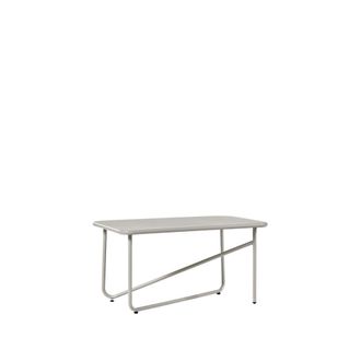 Klast Mesa de centro fija de metal beige 79 cm x 42 cm