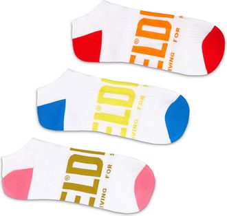 Diesel Three-pack low-cut logo socks - Socks - Man - White