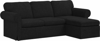 vidaXL Sof&aacute; Negro 215 X 138 X 80 Cm Tela Vidaxl