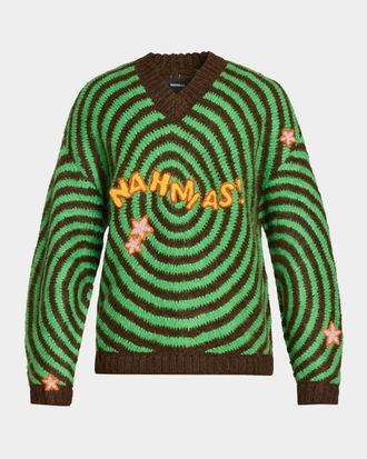 Nahmias Men & apos;s Wipeout Logo Wool Knit Sweater