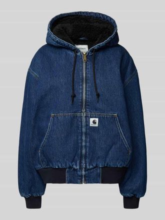 Carhartt Work in Progress Jeansjacke mit Känguru-Tasche in Blau, Größe XS