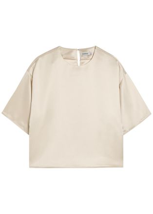 SIMKHAI Alina Satin top - Grey - S (UK8-10 / S)