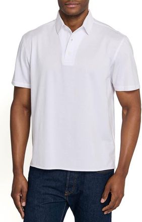 Brooklyn Brigade Solid Mapleton Luxe Cross Dyed Polo in White at Nordstrom, Size Xx-Large
