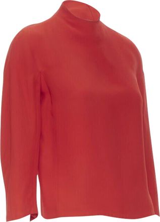 Ralph Lauren crepe mock neck top