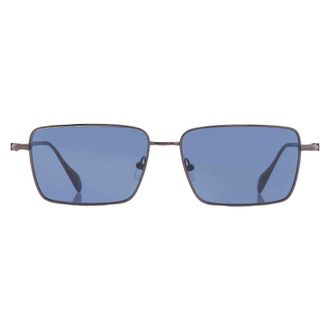 Ferragamo Blue Rectangular Mens Sunglasses SF309S 016 57